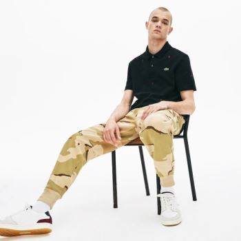 Lacoste Live Rose Embroidered Camo Sweatpant - Tepláky Pánské Béžový / Bílé | CZ-Zfv8RB